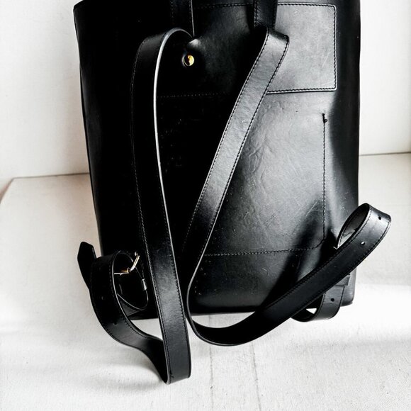 The Stowe Black Alex Leather Backpack main image 7